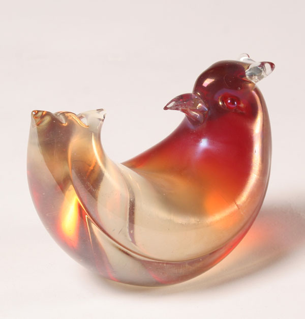Murano Iridescent Art Glass Bird Venini?