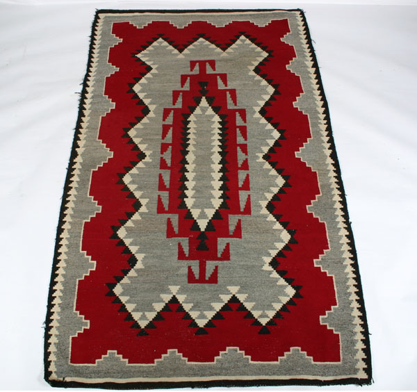 Navajo blanket rug central geometric 50839