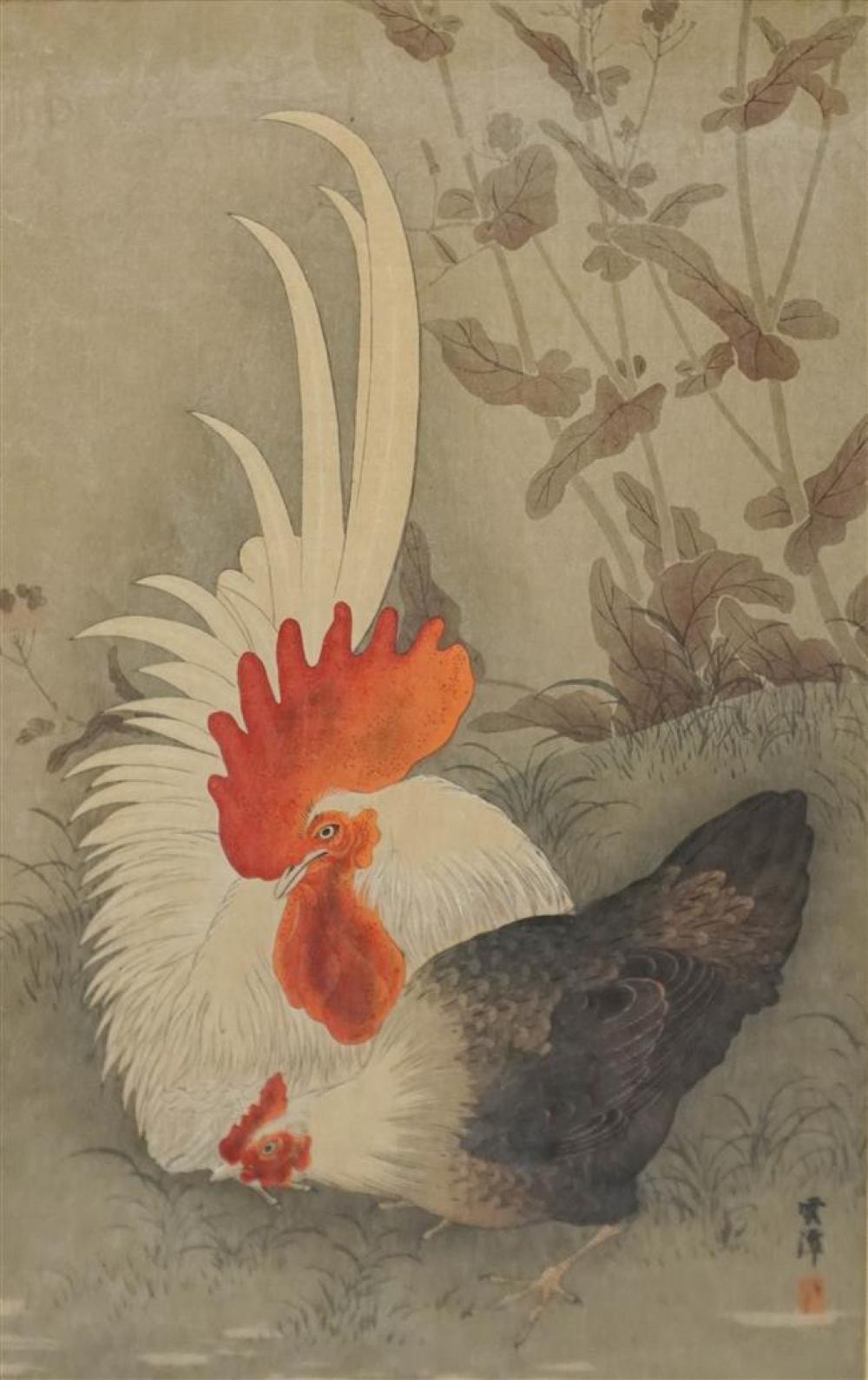 UNKYO JAPANESE 20TH CENTURY ROOSTER 3252a7