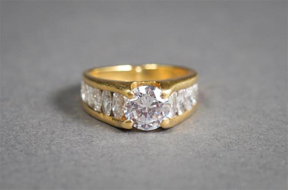 18 KARAT YELLOW GOLD CUBIC ZIRCONIA 3252db