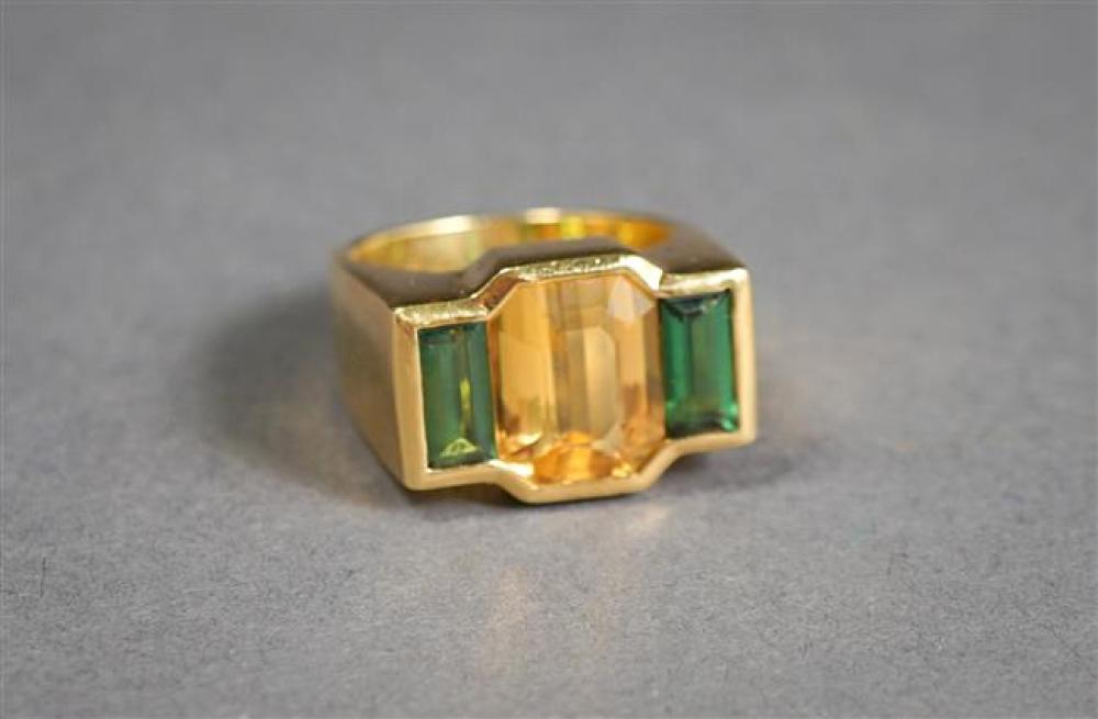 18 KARAT YELLOW GOLD CITRINE AND 3252f5