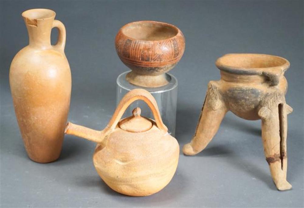 THREE PRE-COLOMBIAN TYPE POTTERY