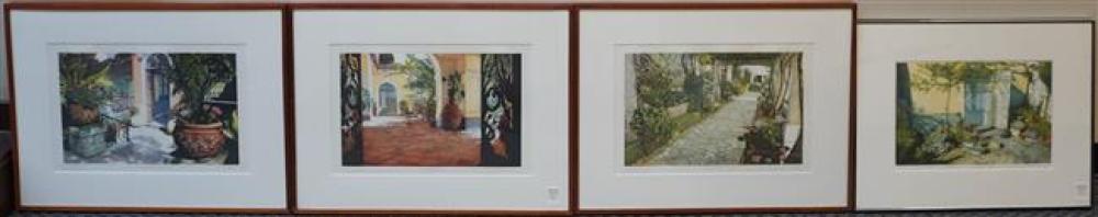 SET OF FOUR ASSORTED FRAMED ETCHINGS