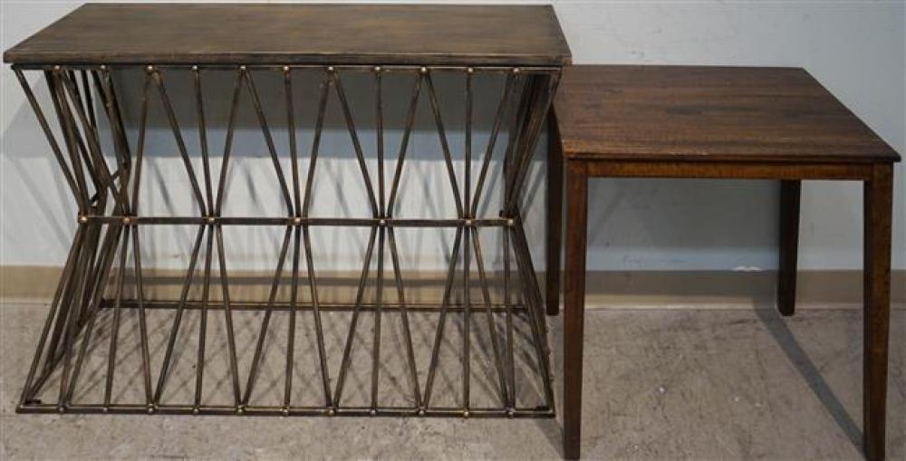 PATINATED METAL BASE CONSOLE TABLE 325357