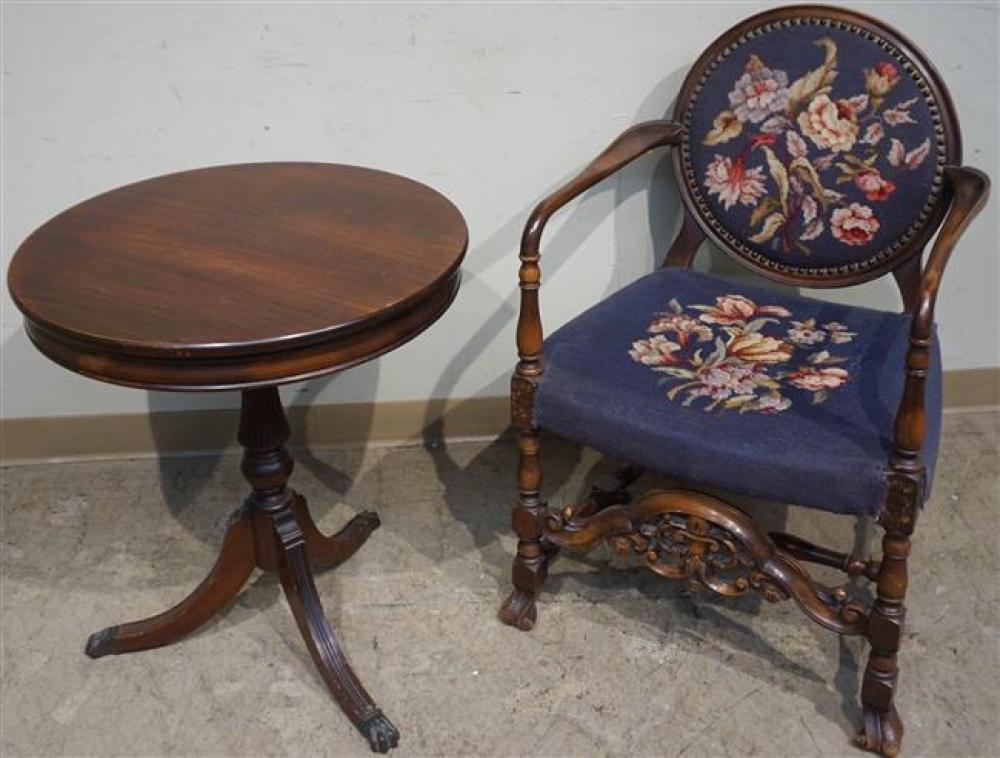 FEDERAL STYLE MAHOGANY ROUND SIDE TABLE