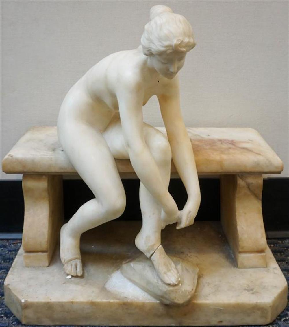 CONTINENTAL ALABASTER FIGURE OF 3253e0