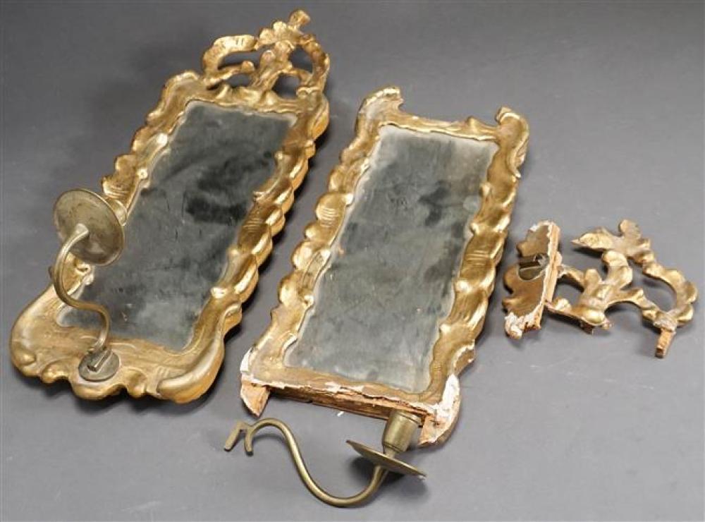 PAIR CONTINENTAL GILT MIRROR WITH 3253f0