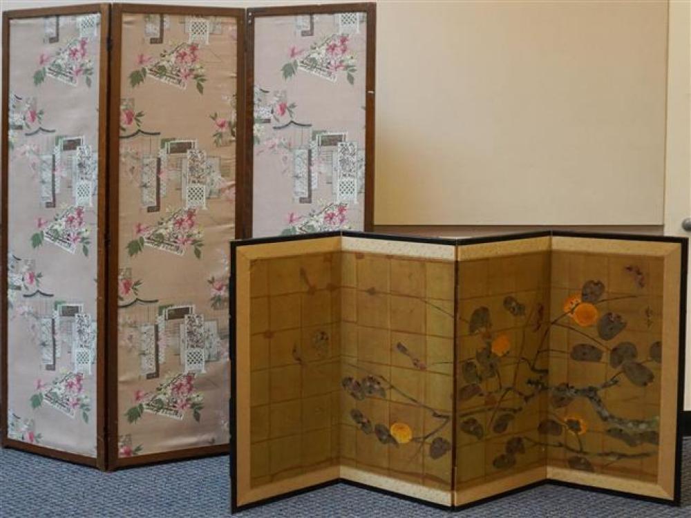 JAPANESE PAINTED FOUR PANEL HANGING 3253fb