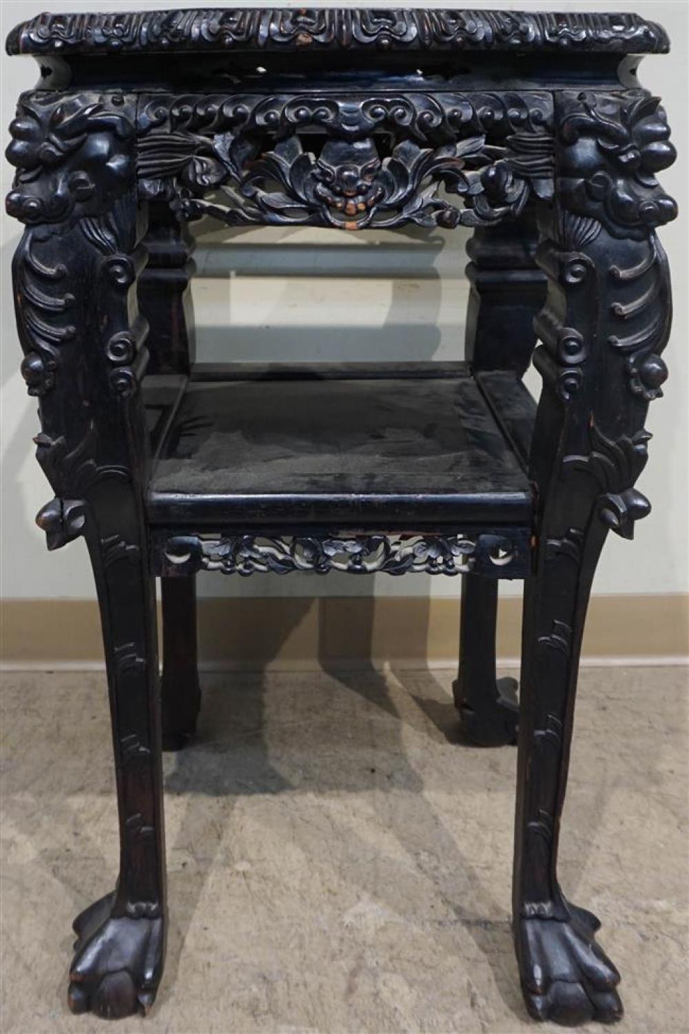 CHINESE CARVED HARDWOOD TABOURETTE 3253f2