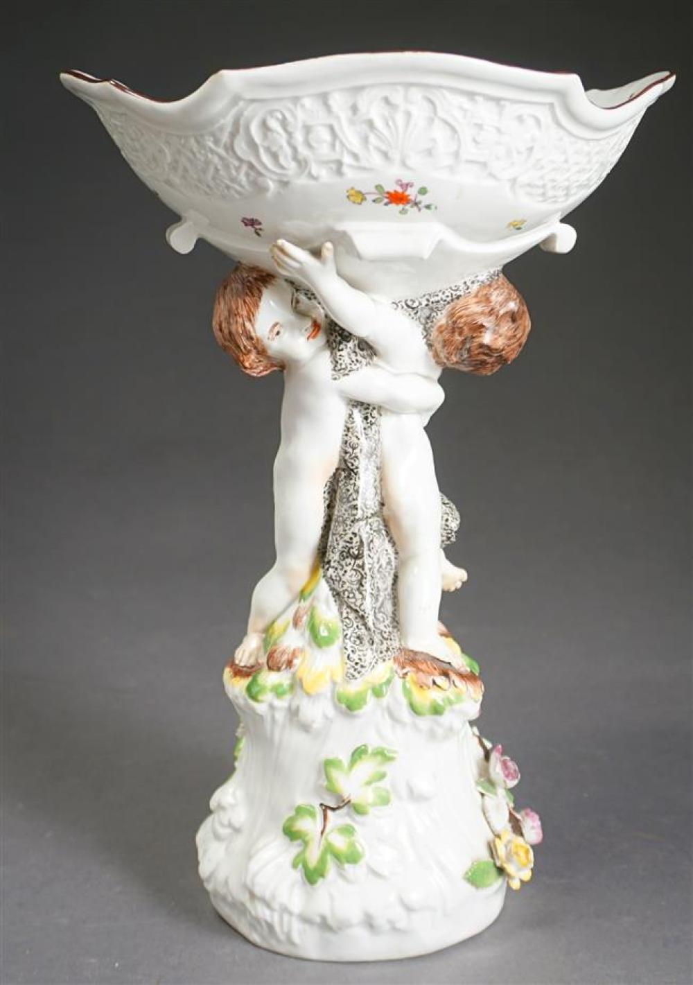 CONTINENTAL PORCELAIN PUTTI COMPOTE,