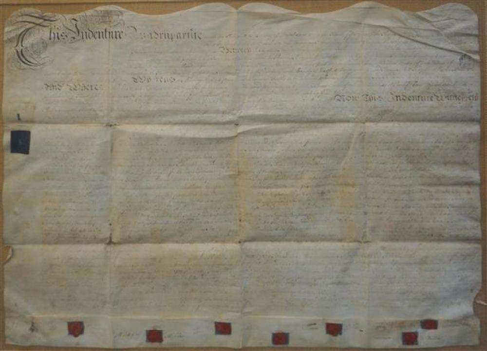 BRITISH LAND INDENTURE, FRAMED,