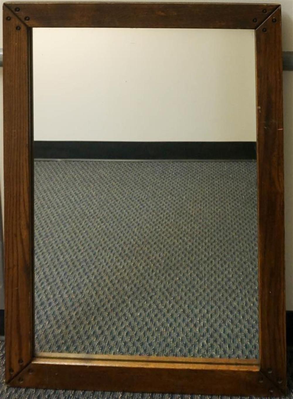 CONTEMPORARY FRUITWOOD FRAME MIRROR,