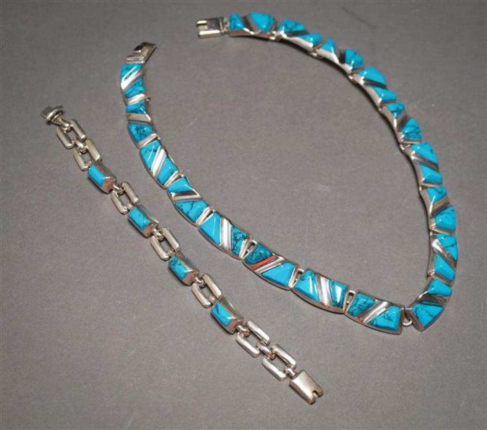 MEXICAN STERLING SILVER AND TURQUOISE 3254c1