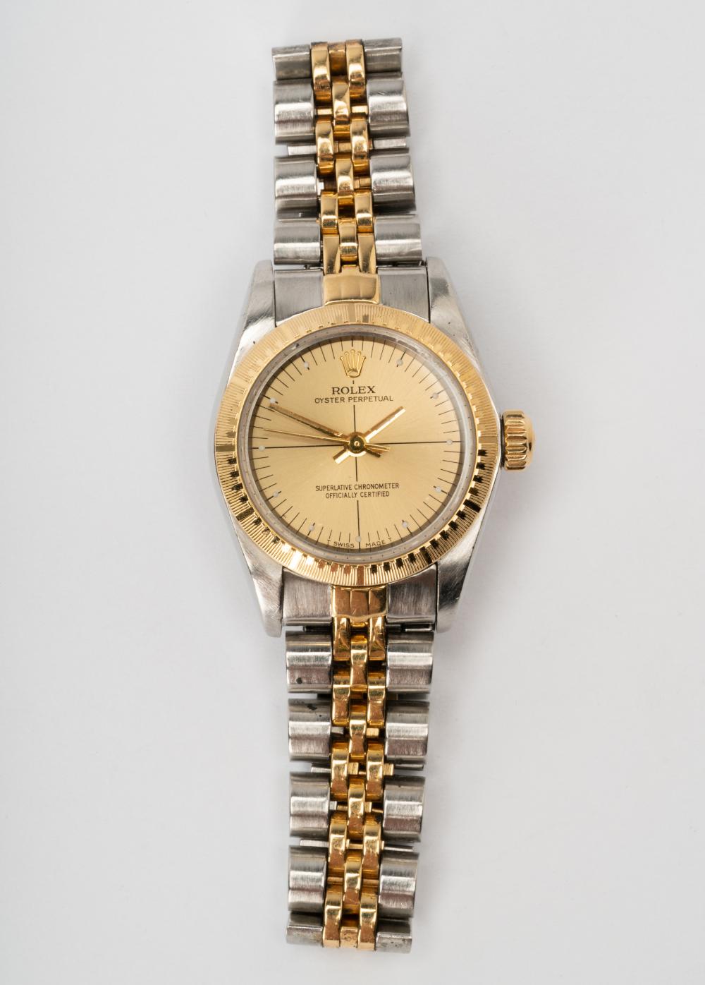 ROLEX STAINLESS STEEL GOLD OYSTER 3255cc