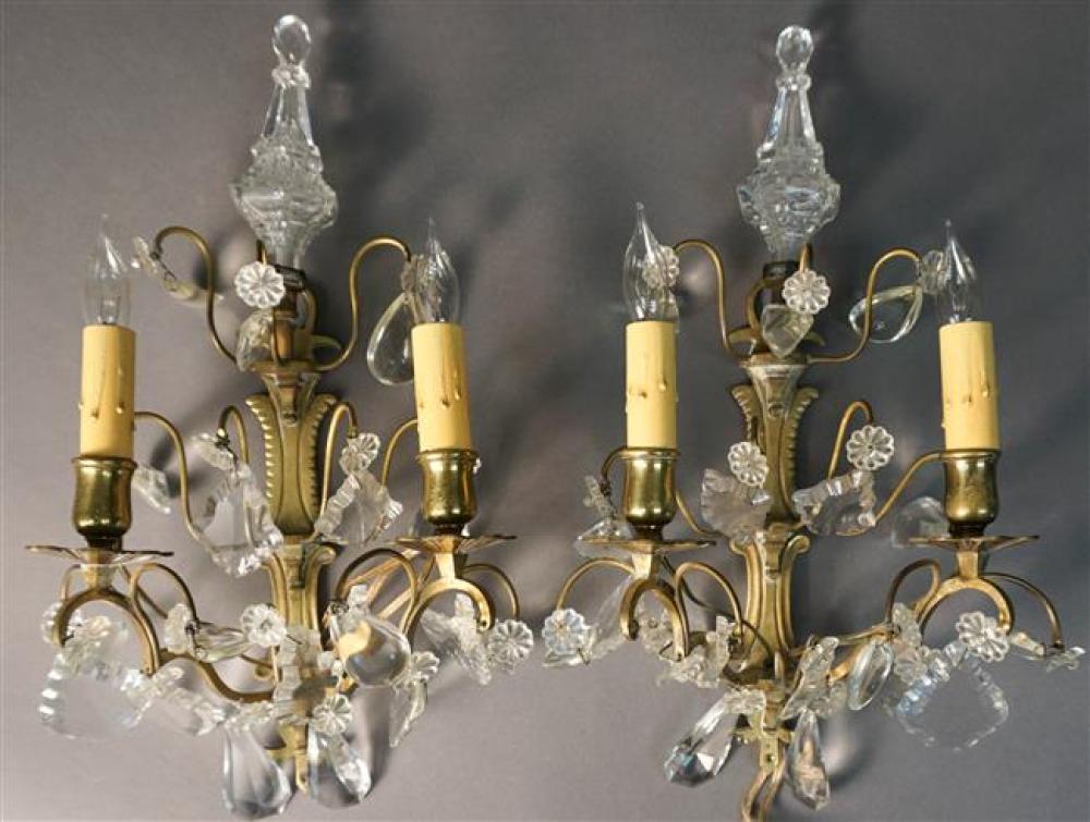 PAIR CONTINENTAL ROCOCO STYLE BRASS  3255d1