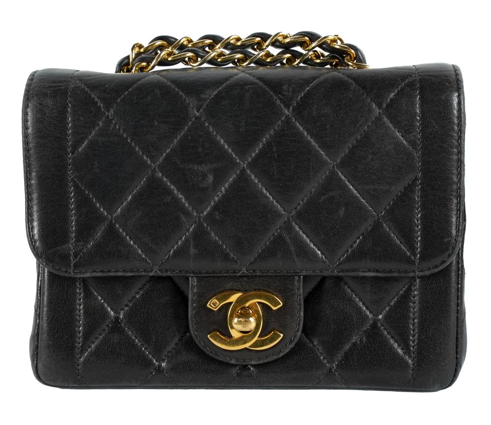 CHANEL QUILTED LEATHER MINI HANDBAGhologram 3255e0