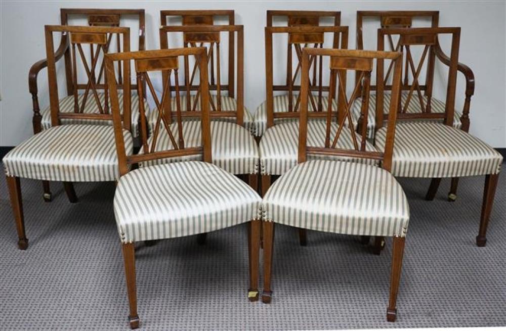 SET WITH 10 GEORGIAN STYLE MAHOGANY 3255df