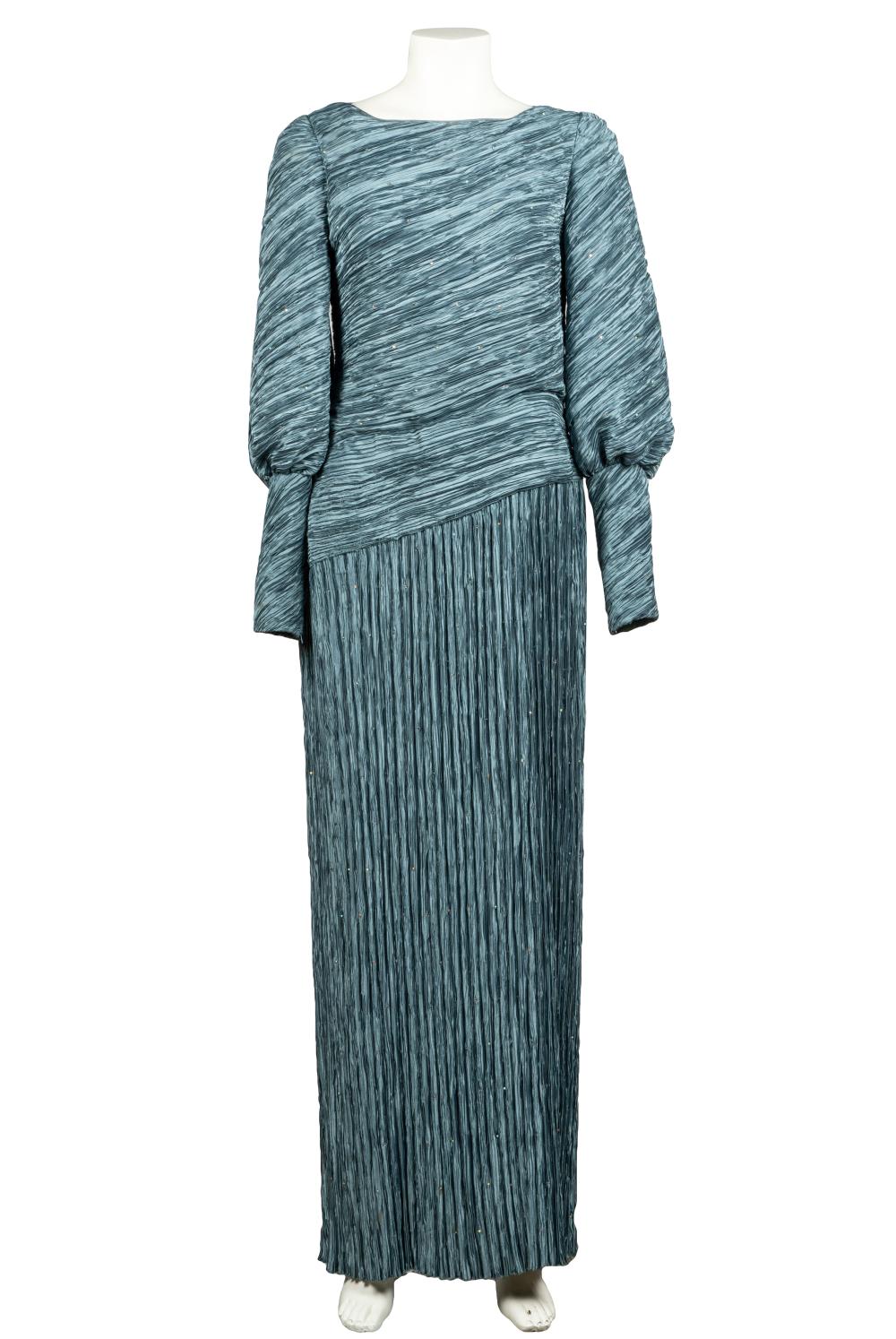 MARY MCFADDEN EVENING DRESSblue 32561e