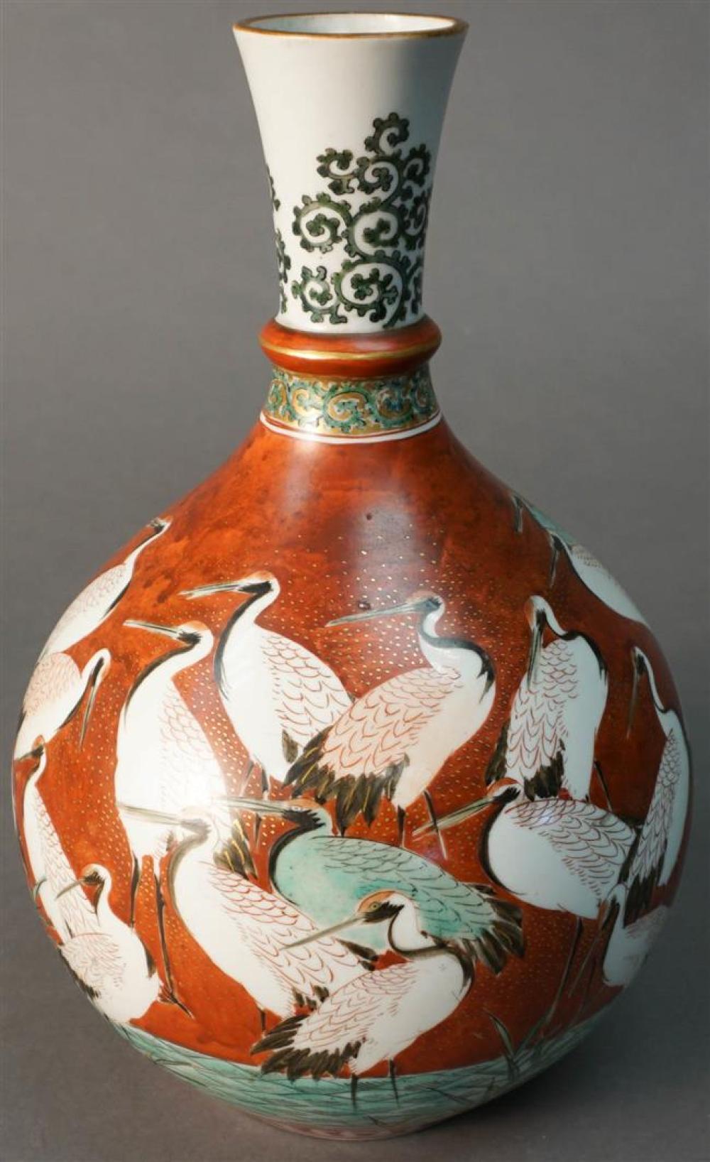 KUTANI PORCELAIN CRANE DECORATED