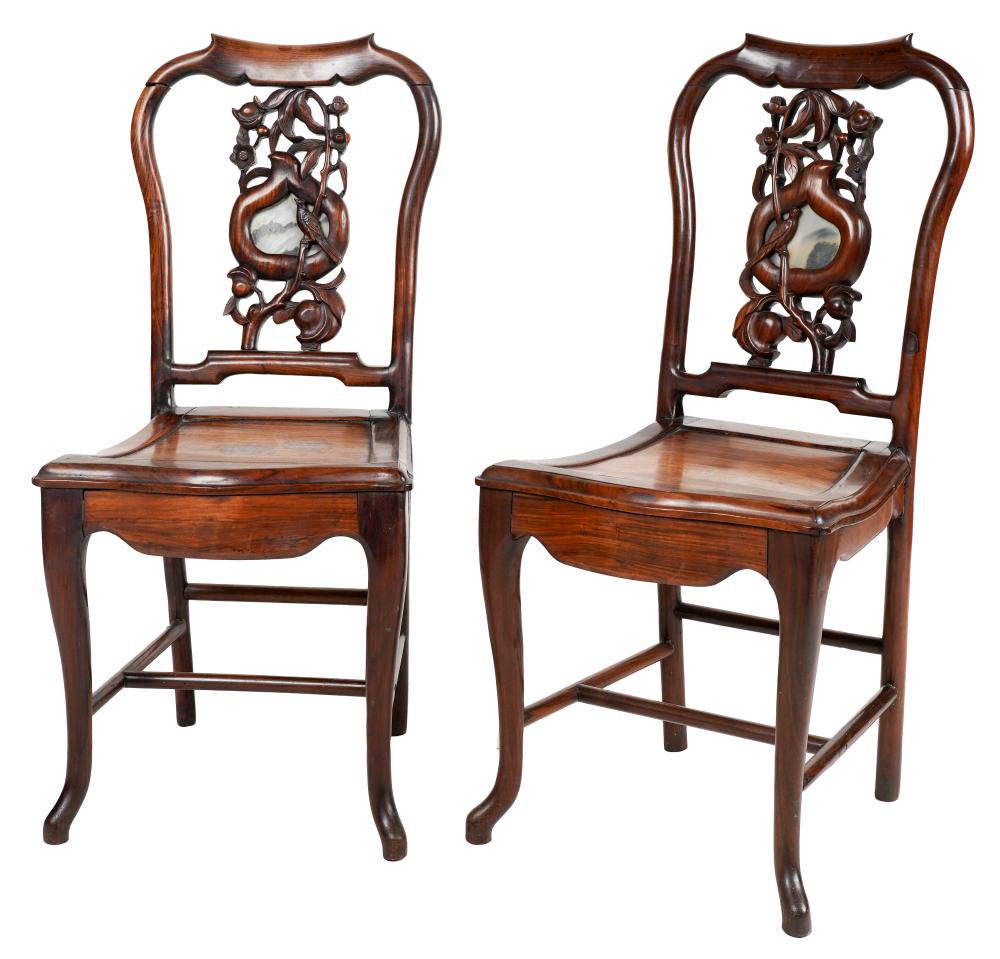 PAIR OF CHINESE EXPORT CARVED WOOD
