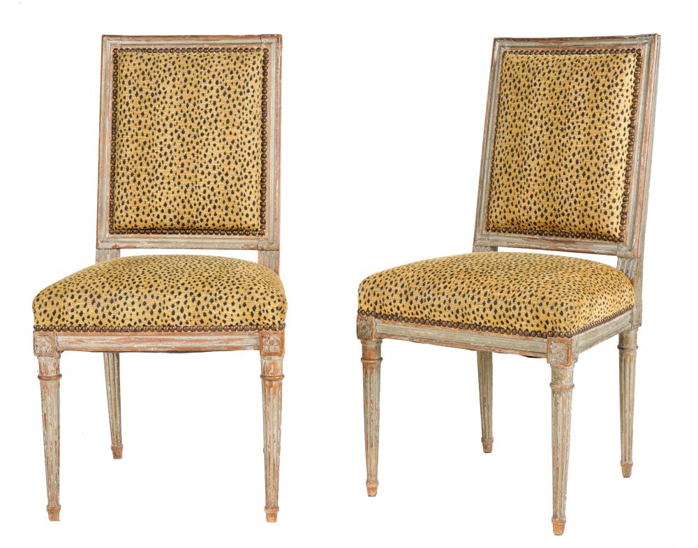 PAIR OF LOUIS XVI-STYLE PAINTED