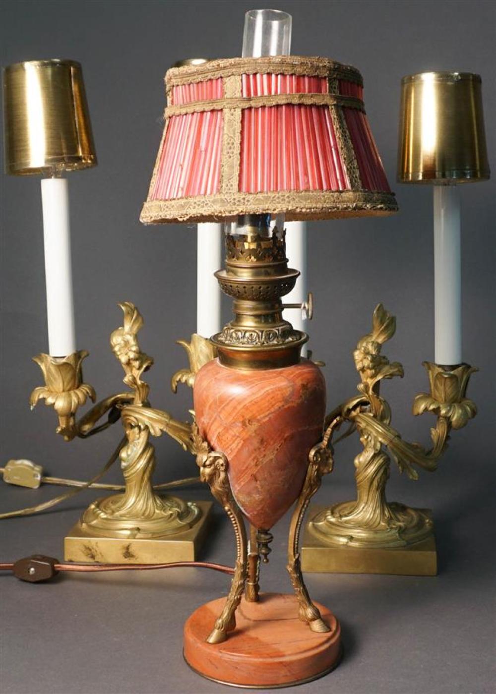 PAIR LOUIS XV STYLE ORMOLU TWO LIGHT 32566f