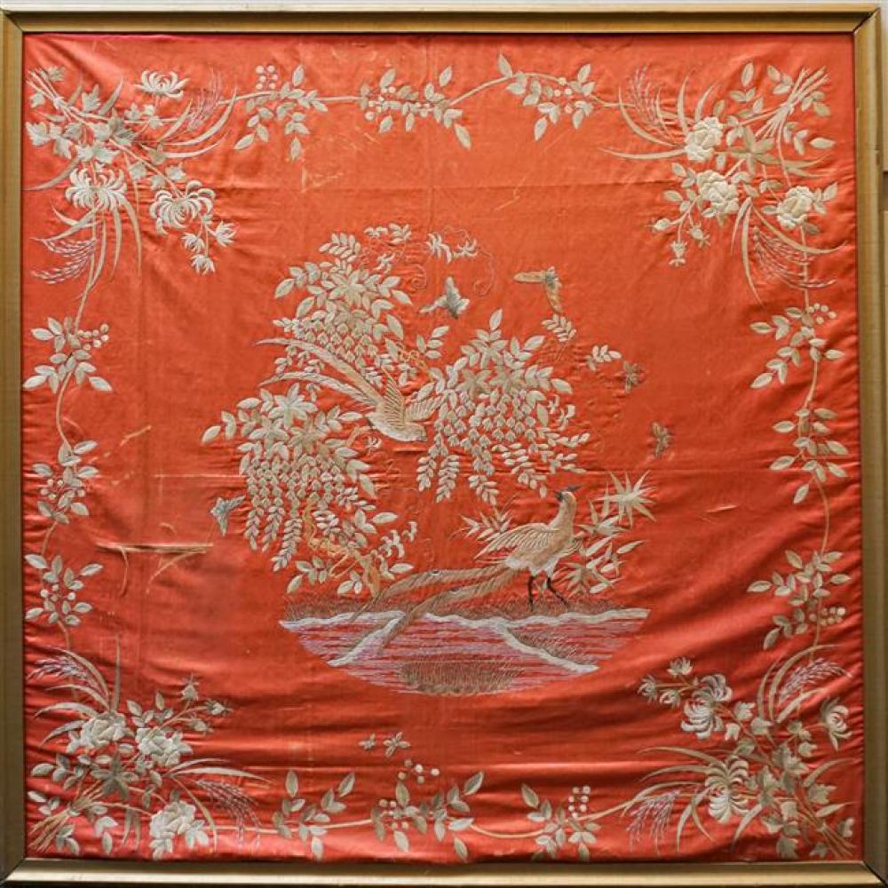 FRAMED CHINESE EMBROIDERED SILK 325679