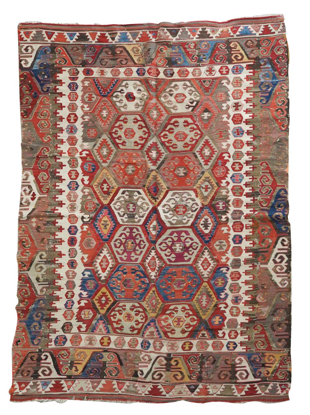 ANATOLIAN KILIM RUGwool; 4'4" x