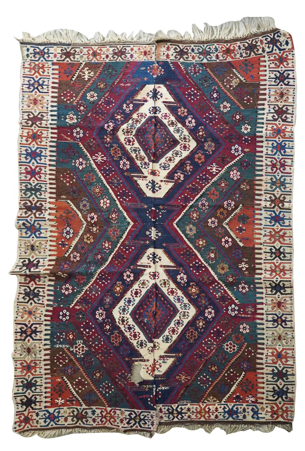 KILIM RUGwool 4 7 x 7 3 Condition  32569d