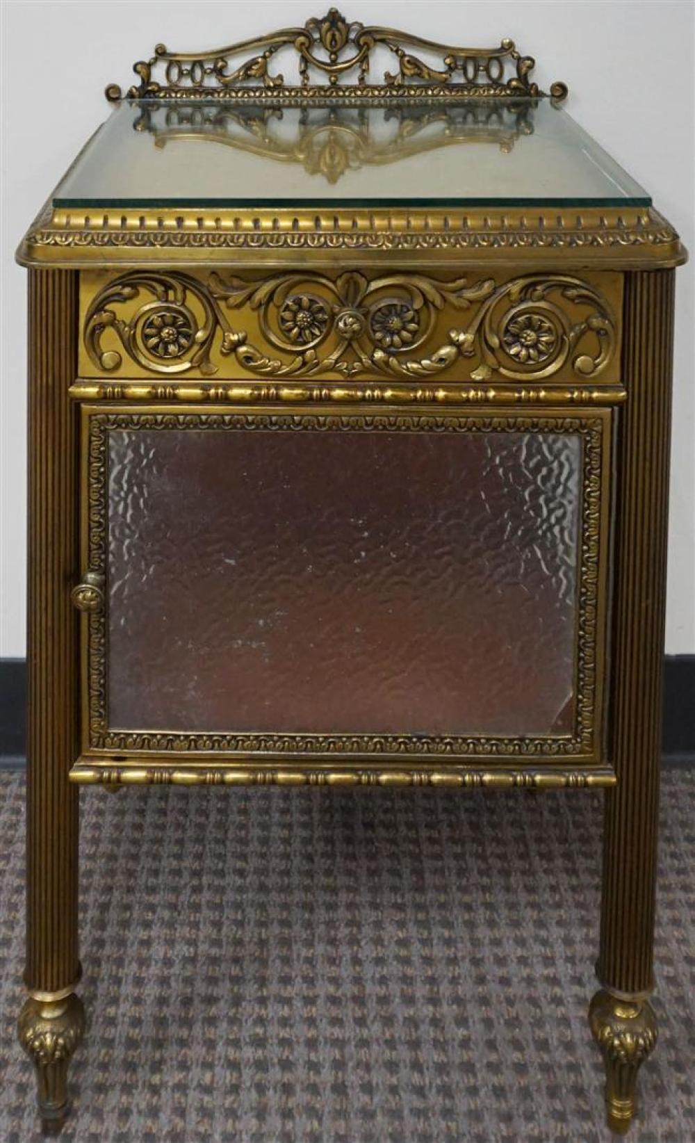 NEOCLASSICAL STYLE BRASS BEDSIDE 3256b3