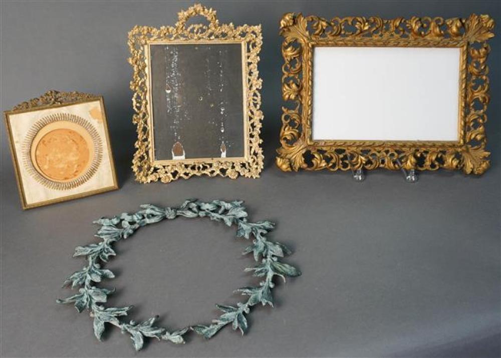 FOUR GILT METAL AND WOOD PHOTOGRAPH