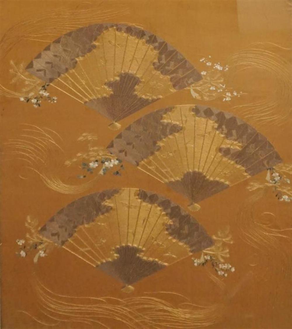 JAPANESE SCHOOL, FANS, EMBROIDERED