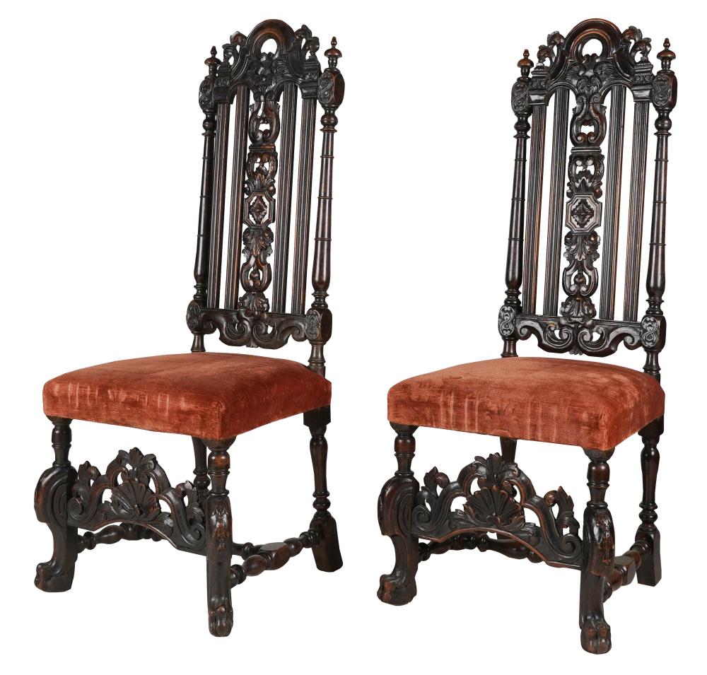 PAIR OF WILLIAM MARY STYLE SIDE 32574c