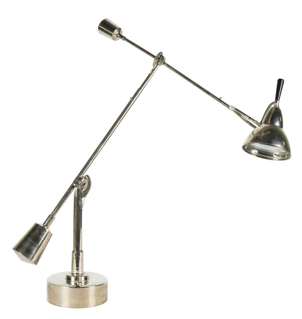 CHROME COUNTERBALANCE TABLE LAMPmarked 325750