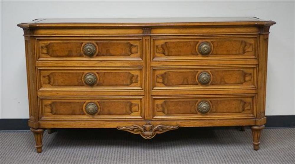 BURLWOOD DRESSER, H: 32-1/2 IN,