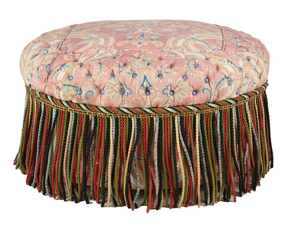 TUFTED UPHOLSTERED ROUND OTTOMANmanufacturer 325785