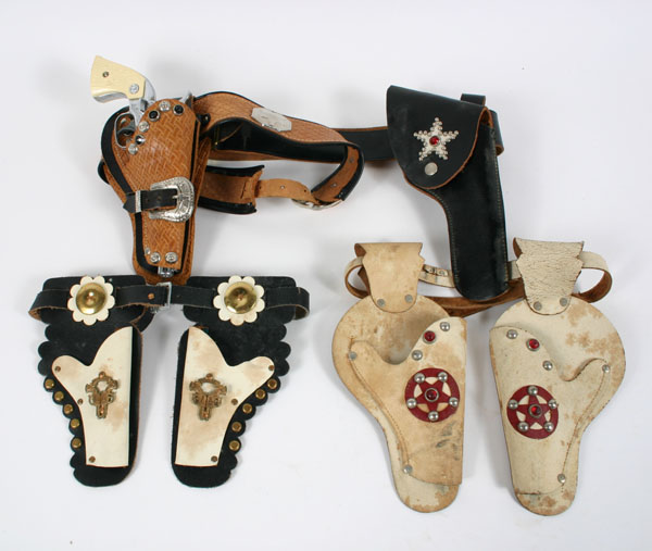 Toy holsters and gun two single  508c1