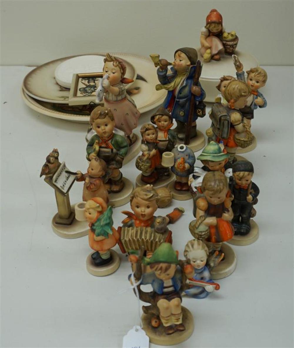 COLLECTION WITH HUMMEL FIGURINES, COVERED