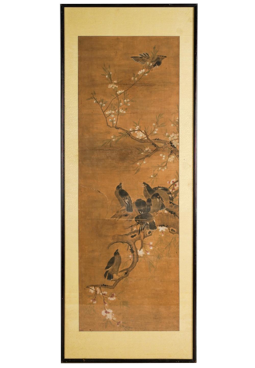 FRAMED CHINESE SCROLL PAINTINGpainted 3257cc