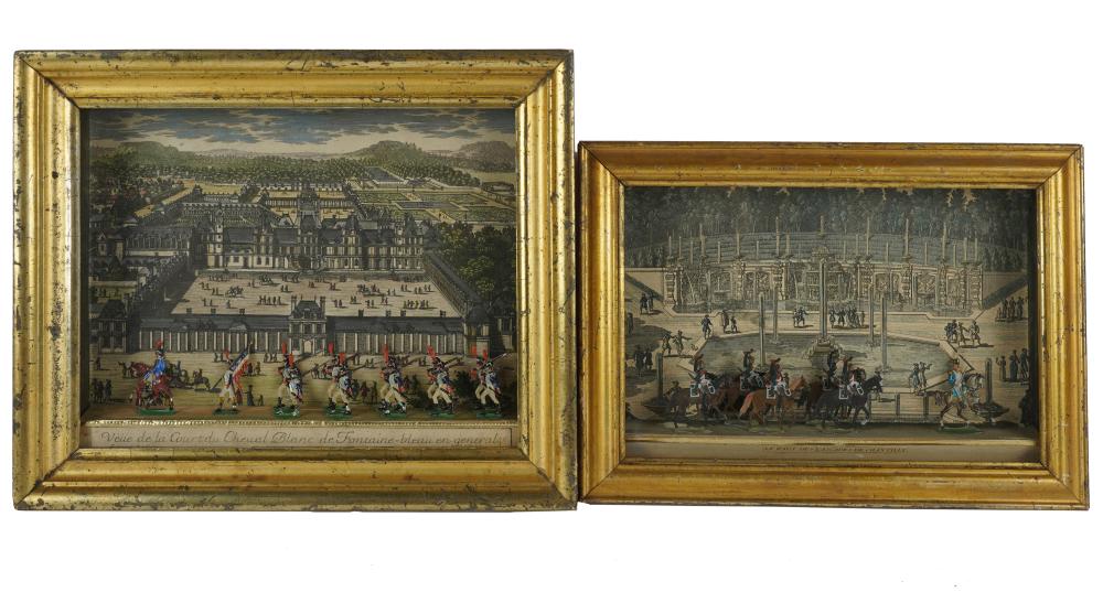 TWO SHADOWBOX DIORAMAS OF FRENCH