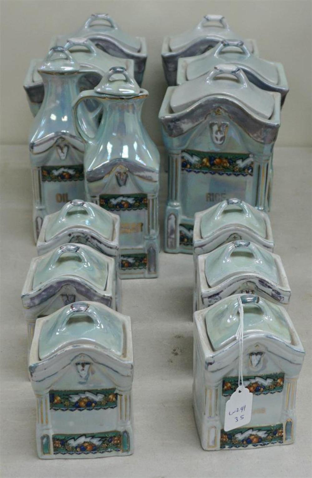 GERMAN IRIDESCENT DECORATED PORCELAIN