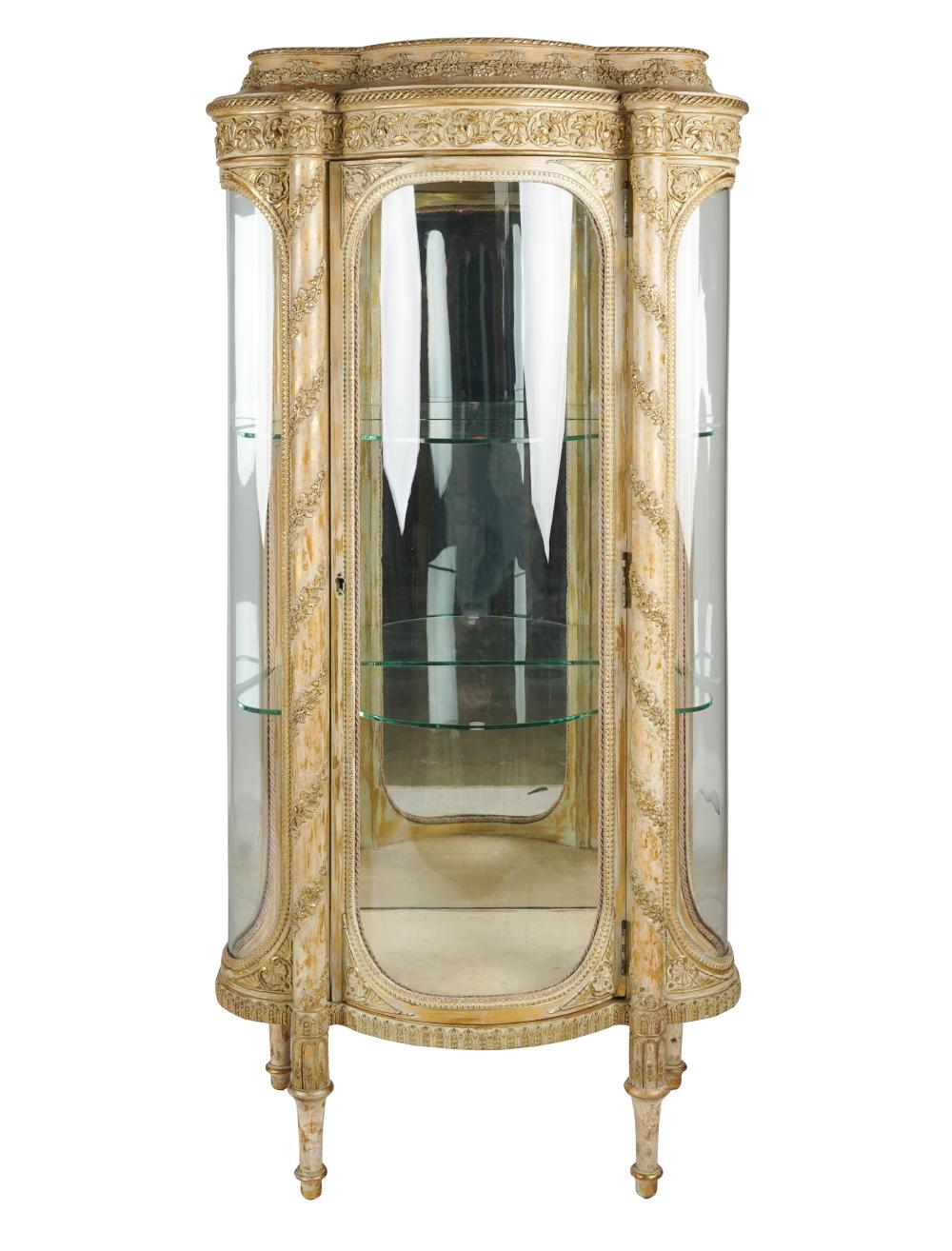 PAINTED GILT VITRINE CABINETlate 3257d2