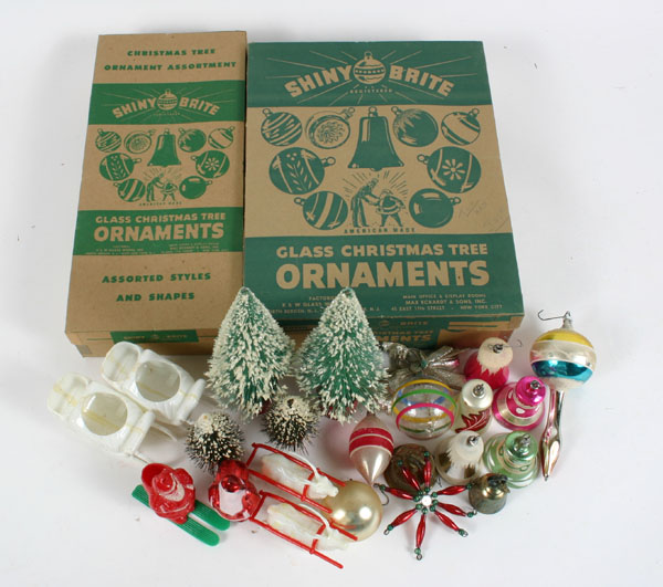 Vintage Christmas decorations;