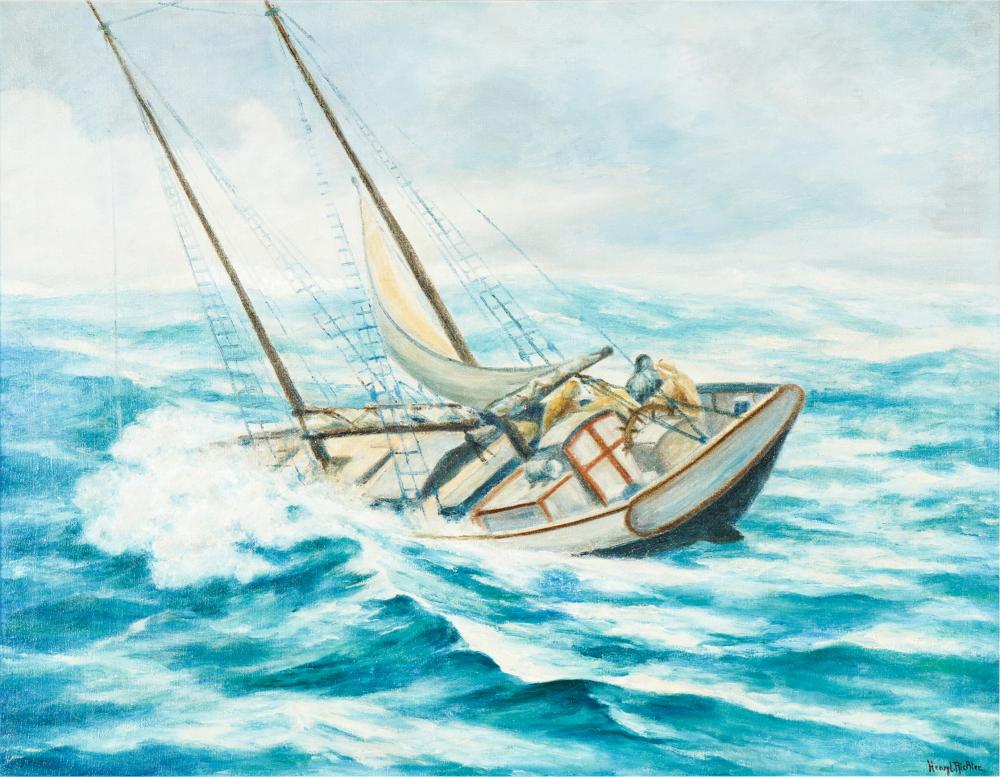 HENRY RICHTER 1870 1960 SAILBOAToil 325811