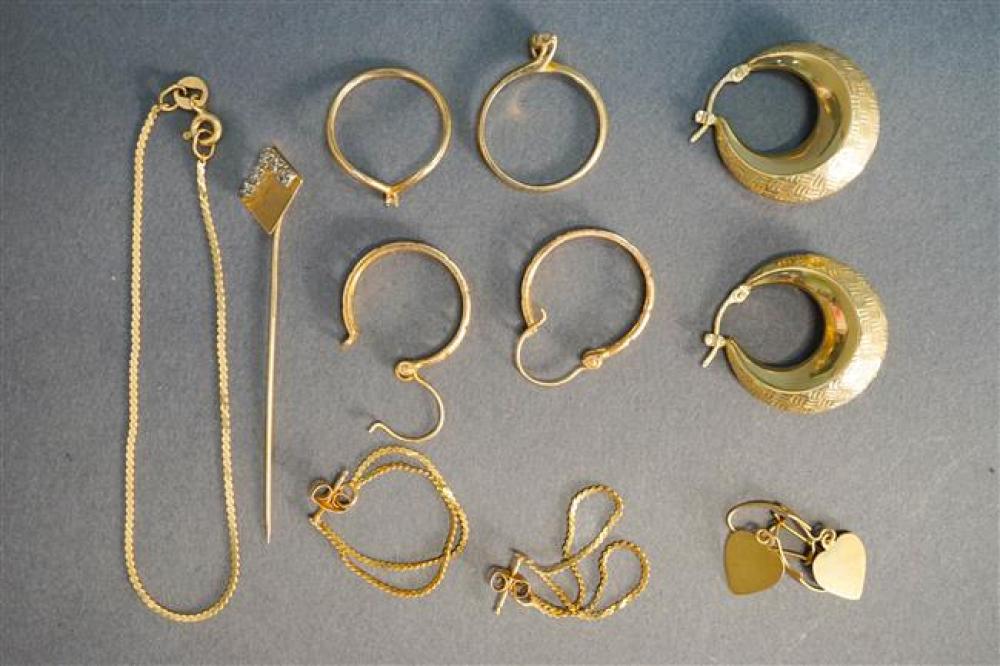 COLLECTION OF 14-KARAT YELLOW-GOLD