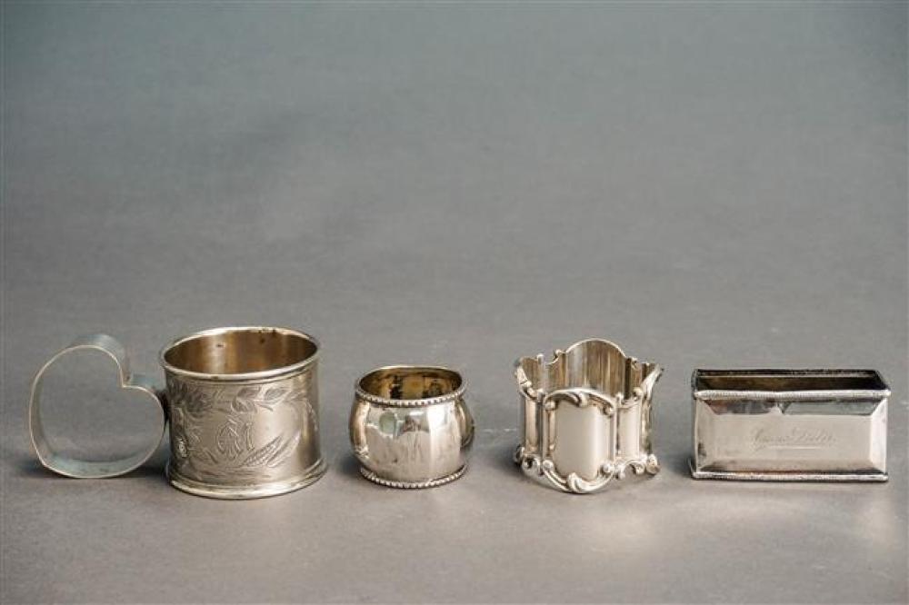 COLLECTION OF FIVE SILVER AND STERLING