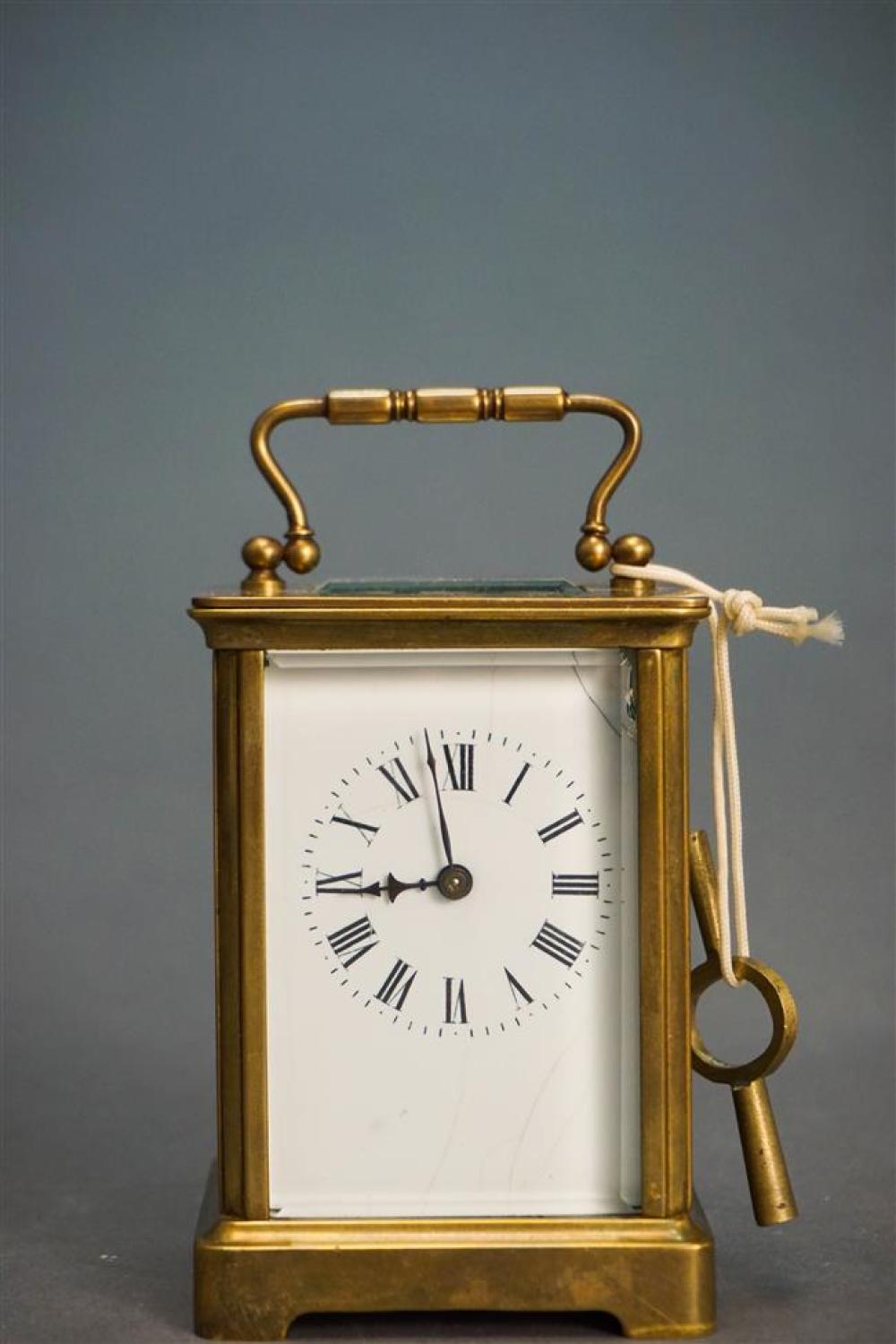 CONTINENTAL BRASS CARRIAGE CLOCK,