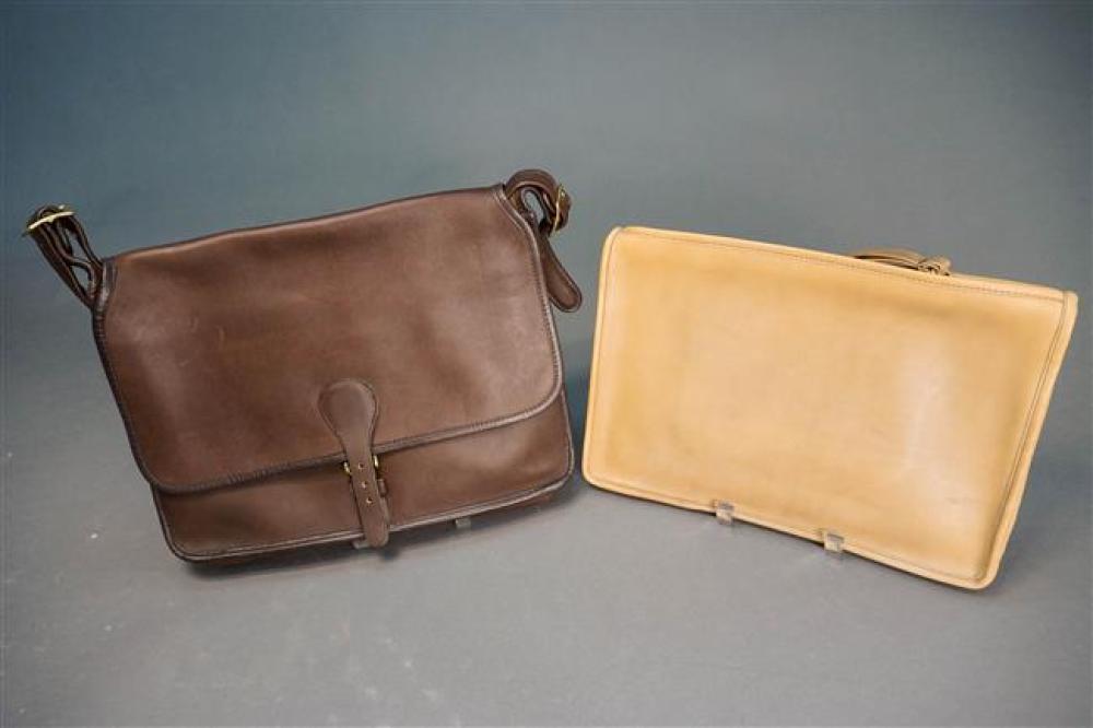 TWO COACH BROWN LEATHER PURSESTwo Coach