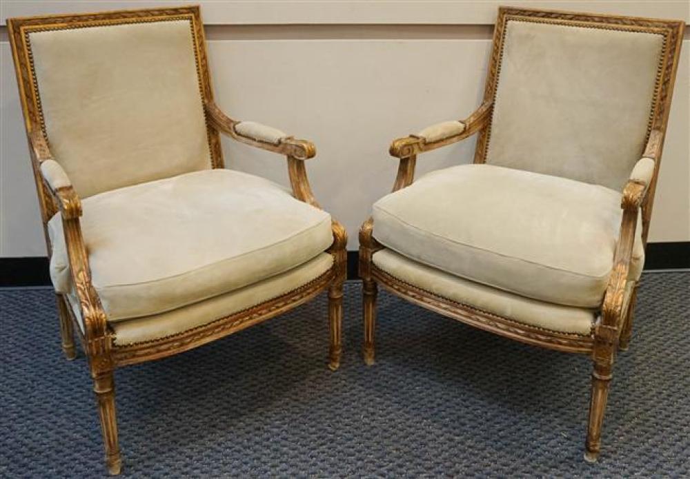 PAIR LOUIS XVI STYLE PARCEL GILT