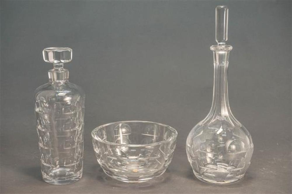 TWO ORREFORS CRYSTAL DECANTERS 325972